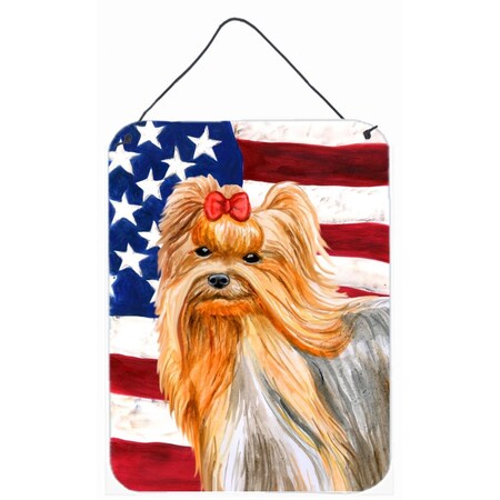 Carolines Treasures Yorkshire Terrier Patriotic Wall or Door Hanging Prints BB9685DS1216